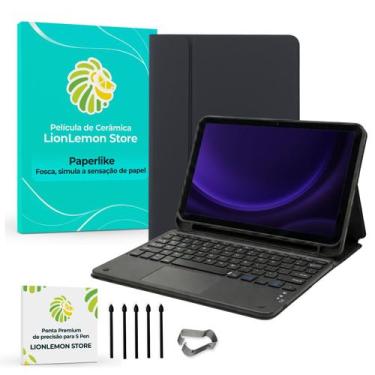 Imagem de Kit Capa Preta Noir Luxe para Samsung Galaxy Tab S9 / S9 FE + Pontas p