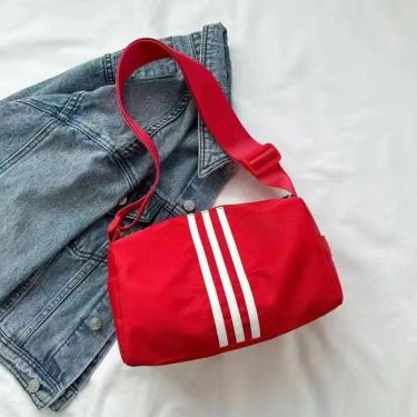 Imagem de Bolsa Mensageiro Cilíndrica Esportiva Feminina OEM Grande Capacidade Vermelho para Viag...