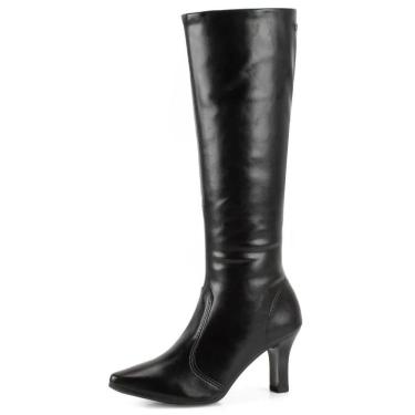 Imagem de Bota Feminina Salto Médio Fino Confortável Alto Mississipi