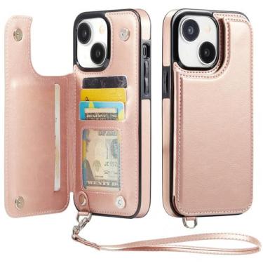 Imagem de Capa Carteira Wefor para iPhone 14 Plus com Bloqueio RFID e Suporte