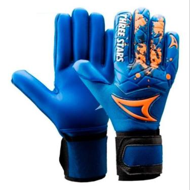 Imagem de Luva De Goleiro Three Stars Kick Profissional Várias Cores, Kickazul, 