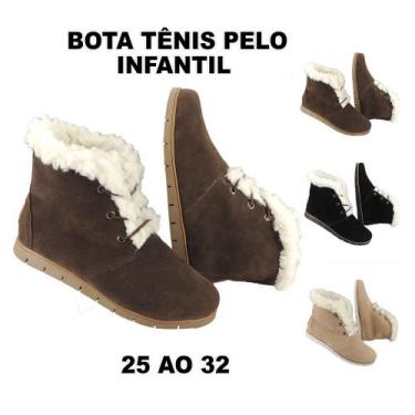 Imagem de Tênis Feminino Infantil Bota de Inverno Neve 100% Forrada Pelo Lã Conf