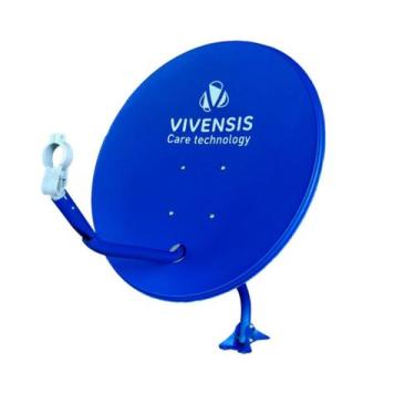 Imagem de Antena Mini Parabólica Vivensis 60cm Banda Ku Azul Apenas Antena sem K