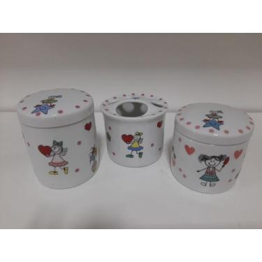 Imagem de Kit Higiênico Porcelana Infantil 3 peças. - Atelier Fátima Fonseca 