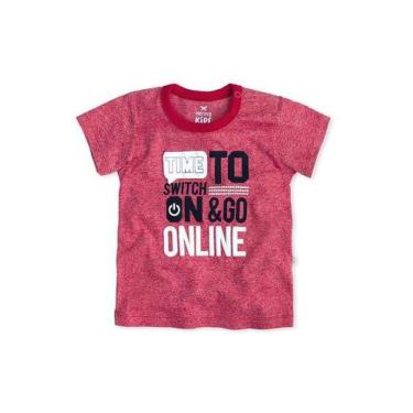 Imagem de Camiseta Bebê Hering Kids 5ck5absen , P, Vermelho