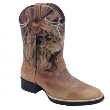 Imagem de Bota Texana Passo Livre Masculina, Crazy selvagem, Cafe, 40