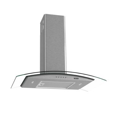 Imagem de Coifa de Parede Terim Clean Vidro Curvo Kromanox 75cm Inox com Exaustor e Depurador 110V