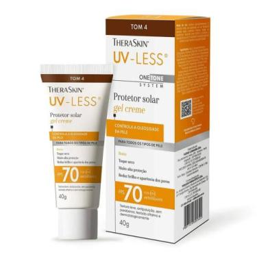 Imagem de Protetor Solar Facial Theraskin UV-Less FPS 70 Gel Creme Tom 4 40g  Al