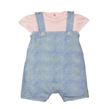 Imagem de Macacão Curto Infantil Jeans Grow Up, G, Jeans