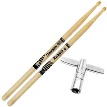Imagem de Baquetas Liverpool 2B 5A 5B 7A American Hickory Series Profissional Ki