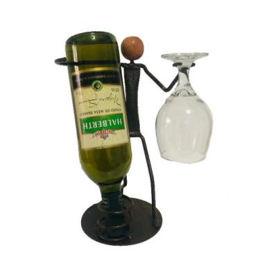 Imagem de adega suporte para garrafa taça ferro decoração casa vinhos - artcharl