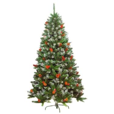 Imagem de Árvore de Natal 180cm Nevada com Pinhas e Cerejas 838 Galhos - Rio Mas