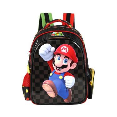 Imagem de Mochila de Costas Infantil Super Mario Bros By Up4you, Único, Preto