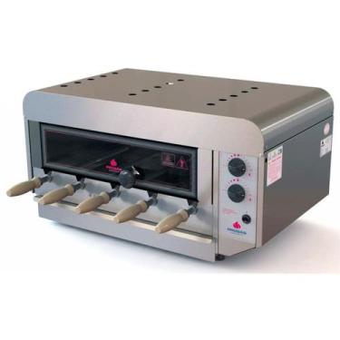Imagem de Forno Assador Rotativo A Gás Com 5 Espetos Prr-050 Progás Cor Aço inox