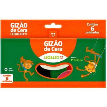Imagem de Gizão de Cera Jumbo c/ 6 Cores - Leo Leo - LEONORA