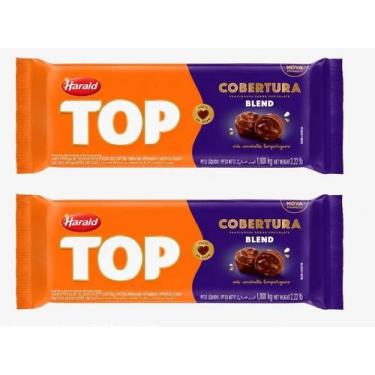 Imagem de Kit com 2 Chocolate Cobertura Barra Top Blend 1,01kg para Confeitaria 