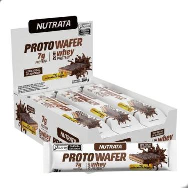 Imagem de Barra de Proteína Proto Wafer 30g 12 Unidades Nutrata, Chocolate Belga