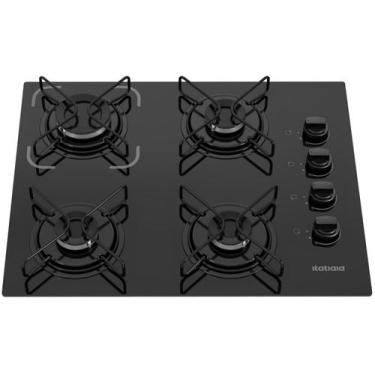 Imagem de Cooktop 4 Bocas a Gás GLP Itatiaia Preto Essencial, Preto, Bivolt