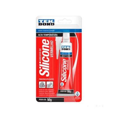 Imagem de Silicone Acético Alta Temperatura Tekbond 50g Vermelho