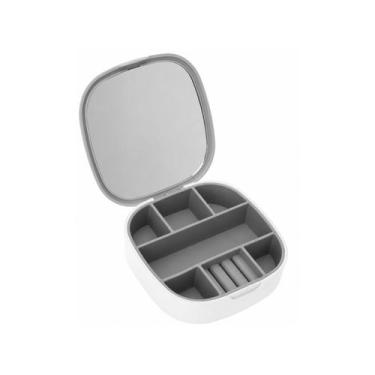 Imagem de Porta Joias Com Compartimentos E Espelho Compacto E Elegante - - HDLte