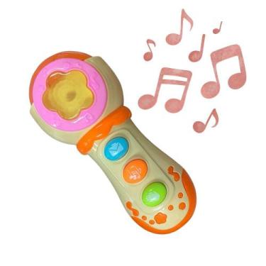Imagem de Mini Microfone Musical Infantil com Luzes Coloridas e Sons Interativos