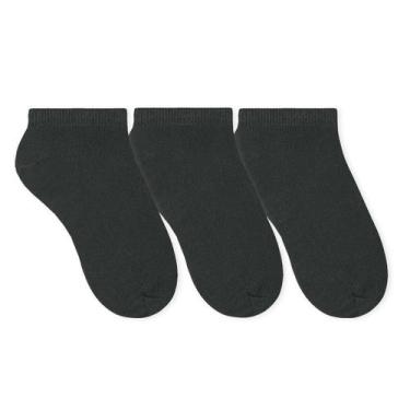 Imagem de Kit Meia Sapatilha Esportiva Feminina 3 Pares - SELENE, Preto, U