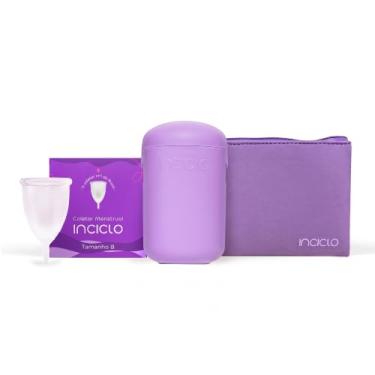 Imagem de Kit Coletor Menstrual + Cápsula Esterilizadora + Necessaire Neoprene Inciclo (B (de 20 a 29 anos e sem filhos), Lavanda)