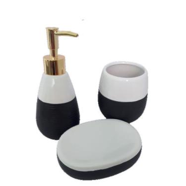 Imagem de Jogo Para Banheiro Saboneteira Com 3 Peças Em Ceramica - Style