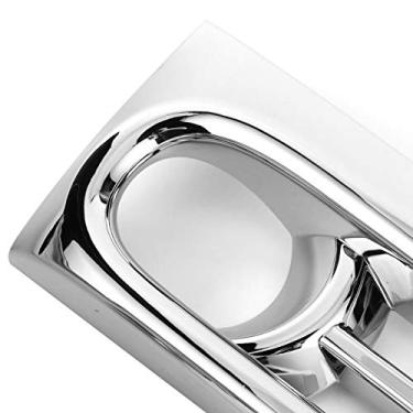 Imagem de Quadro de luz de nevoeiro dianteiro, moldura de luz de nevoeiro de instalação fácil de galvanoplastia, carro de decoração para iluminação automotiva