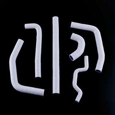 Imagem de LUXERAD 3 camadas 4,5 mm Fit KAWASAKI KXF250 09-12 NON Y KIT Mangueira de refrigeração de radiador de silicone (branca)