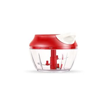 Imagem de Processador triturador de alimentos manual com 3 lâminas (VERMELHO)