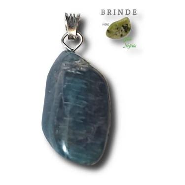 Imagem de Pingente Apatita Rolada Pedra Ano 2022 Cor:Azul