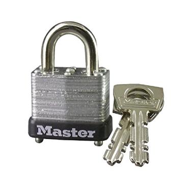Imagem de Master Lock Cadeado de aço laminado 8596D com chave, cadeado blindado