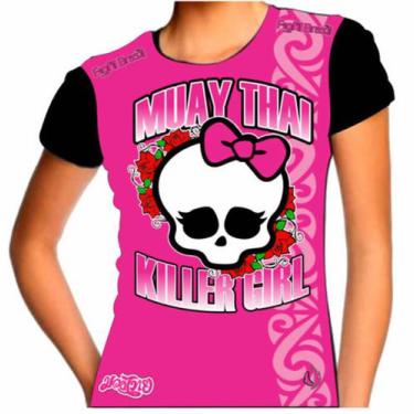 Imagem de Camiseta Muay Thai Killer Girl Ii - Baby Look - Fb-2046 - Fight Brasil