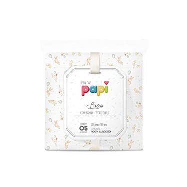 Imagem de Papi Textil Fralda Papi Luxo C/ Bainha Estampada 70Cm X 67Cm Contem 05 Unidades