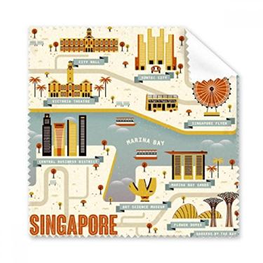 Imagem de Pano de limpeza vintage de Singapura, 5 peças