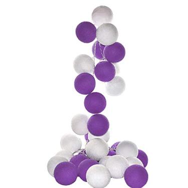 Imagem de Cordão de Luz Led Adelaide Kit 20 Bolas à Pilha Cormilu Roxo
