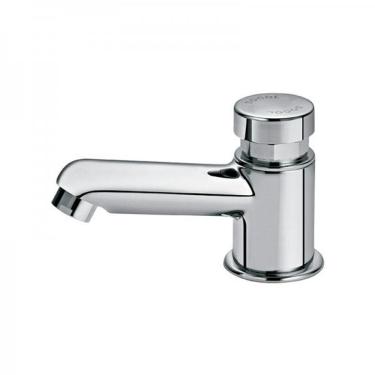 Imagem de Torneira com Fechamento Automático Docol Pressmatic 17160606 de Bancada Cromada