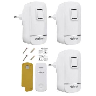 Imagem de Campainha Sem Fio Longo Alcance Plug & Play 3 Pontos Bivolt