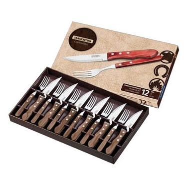 Imagem de Jogo para Churrasco Tramontina Polywood 12 Peças Marrom - 21199996 