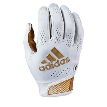 Imagem de adidas Adizero 11 Football Receiver Glove, White/Metallic Gold, 2X-Large