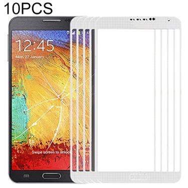 Imagem de HUANGYUNCHAO Acessórios telefônicos 10 pcs Lente de vidro externo da tela frontal para Samsung Galaxy Nota III / N9000 Substituição do telefone celular