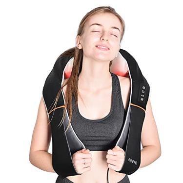 Imagem de RENPHO Shiatsu Massageador de Pescoço e Ombro Costas com Calor, Vibração Elétrica Tecido Profundo Travesseiro de Massagem de Amassamento 3D para Alívio na Cintura, Perna, Panturrilha, Pé, Braço, Barriga, Corpo Inteiro, Músculos