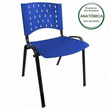 Imagem de Cadeira Plástica 04 Pés - Plástico Azul - Realplast - 31281 - Plaxmeta