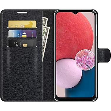 Imagem de Capa Capinha Carteira Para Samsung Galaxy A13 4g Tela 6.6 Case Couro Flip Wallet Porta Cart�es (Preta)