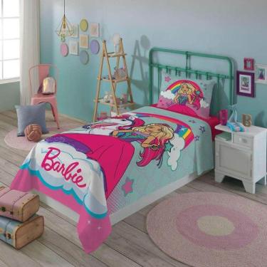 Jogo Cama Menina Barbie 100% Algodão 3 Peças 150 Fios Solteiro Licenciado  Mattel - Portallar - Jogo de Cama - Magazine Luiza