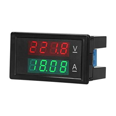 Imagem de Tingpai Voltímetro Amperímetro Tensão Corrente Medidor Volt Ampe ge Testador Medidor Amp Detector Vermelho Ve e Multímetro Dual Display