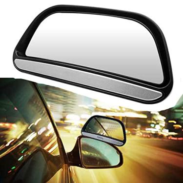 Imagem de TOTMOX 2 peças de espelhos retrovisores universais - Espelho de ponto cego de 360 graus ajustável, preto