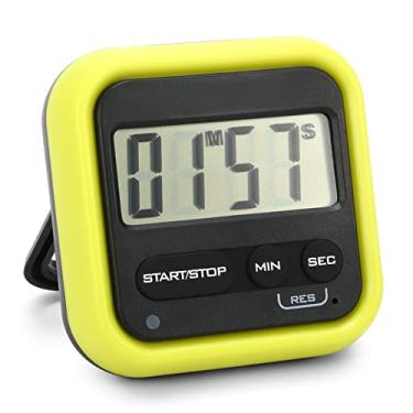 Imagem de Tingpai Cronômetro de cozinha Cronômetro com alarme alto LCD g nde contagem crescente ou cronômetro de contagem regressiva pa cozinhar chuveiro banheiro crianças sala de aula