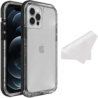 Imagem de LifeProof Capa Next Series para iPhone 12 e iPhone 12 Pro (apenas) - com pano de limpeza - embalagem sem varejo - cristal preto (transparente/preto)